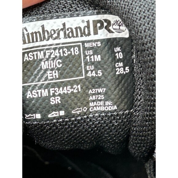 Timberland PRO Mens Black Anti-Fatigue Composite Toe Work Sneakers Size 11 - Picture 8 of 9